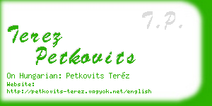 terez petkovits business card