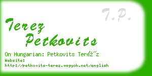 terez petkovits business card